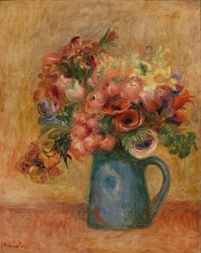 Vaas met Bloemen door Pierre Auguste Renoir